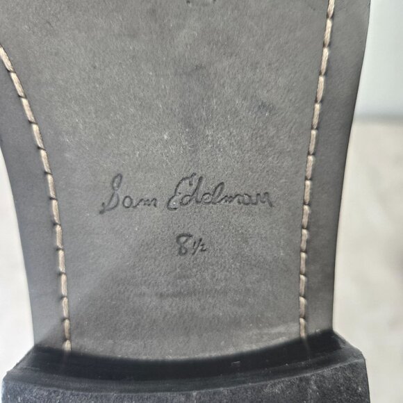 Sam Edelman Nina Combat Boots Sz 8.5 Black Leather Grunge Lace Up Hiker Booties - Picture 8 of 12